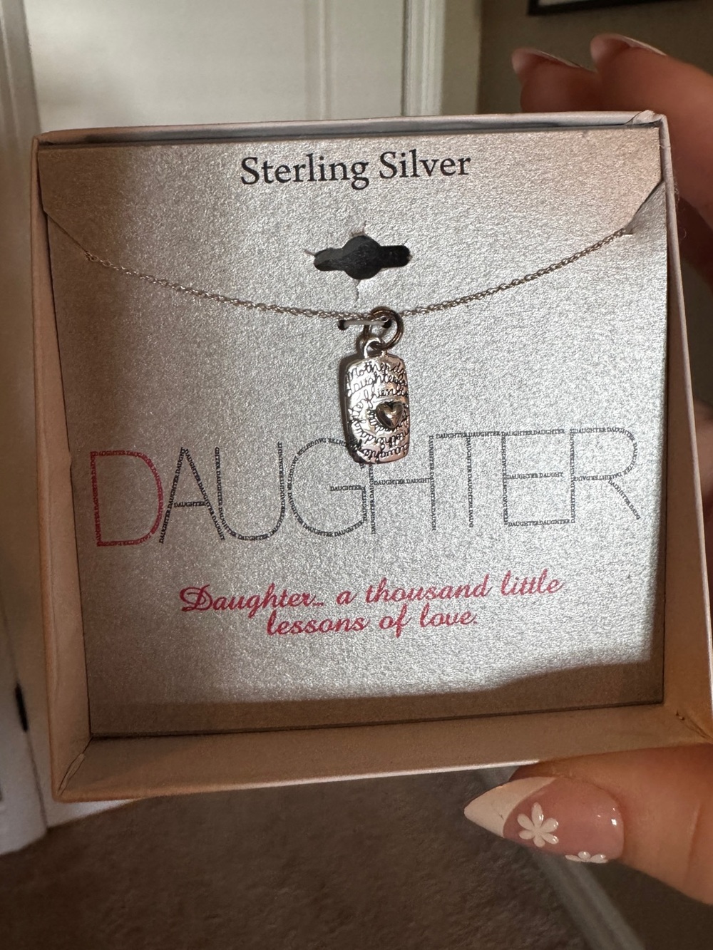 LArocks Sterling Silver Daughter Pendant Necklace NIB $60 Retail